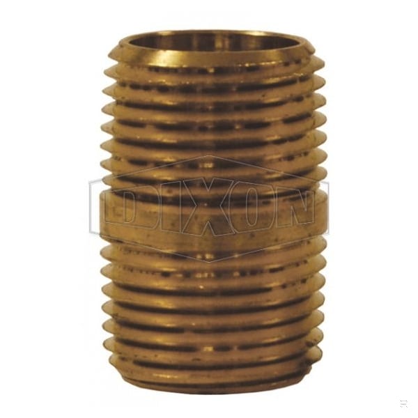 Dixon Pipe Nipple, 3/4 in x 1.31 in Close L, Brass, MNPT 1651212CLF - main